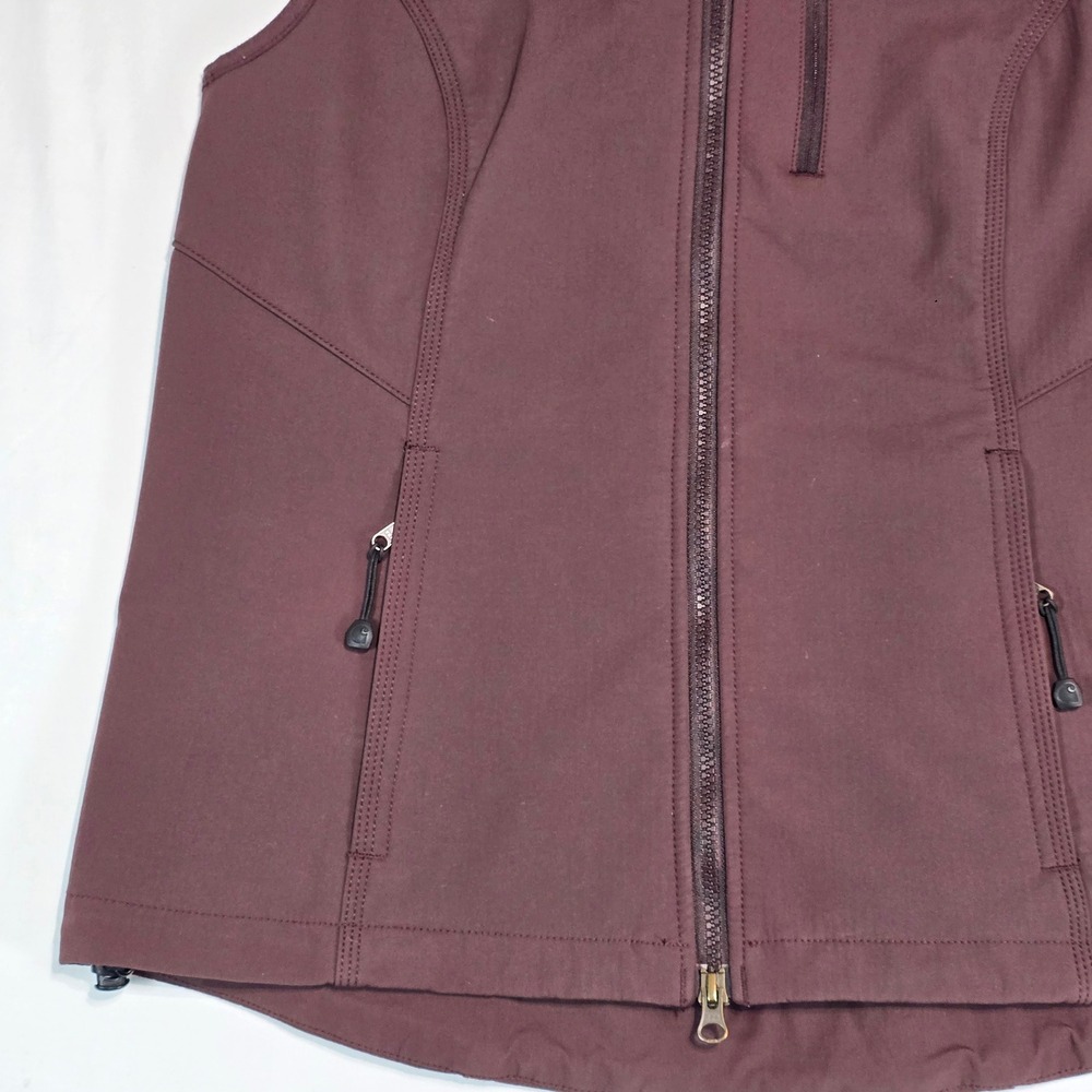 Carhartt Womens Softshell Vest Burgundy Full Zip Fleece Lined 102254 Medium 8/10 - Picture 9 of 15